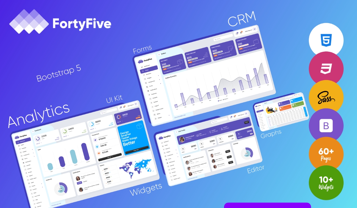 Forty Five Bootstrap Admin Template