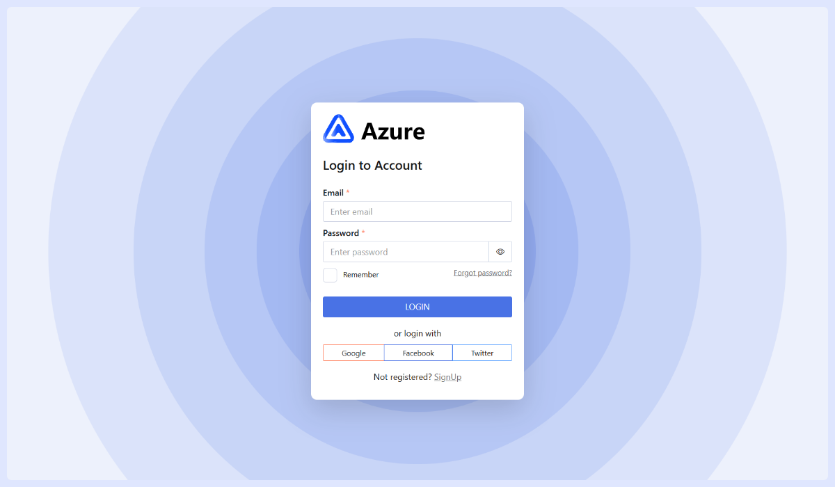 Azure - Bootstrap Admin Dashboard