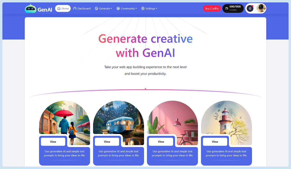 GenAI Bootstrap 5 Generative AI Template
